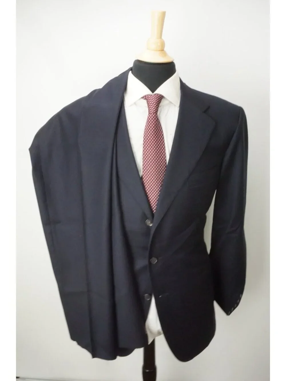 Raffaele Caruso S100s Wool Navy Blue 2Pc Suit Jacket Pant 44R BRAND NEW